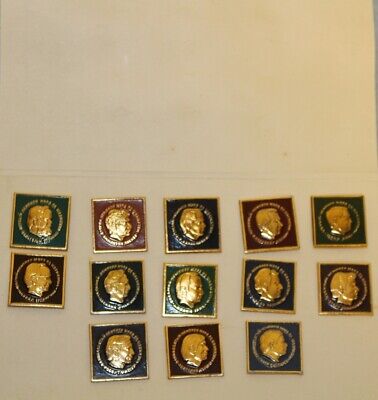 13 Soviet Russian Pins Badges. World Chess Champions. Complete set. Factory Pack
